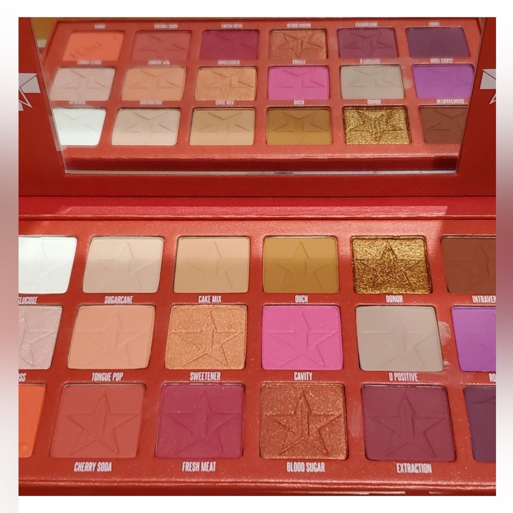 Jeffrey Star Blood Sugar eyeshadow palette 18 colors